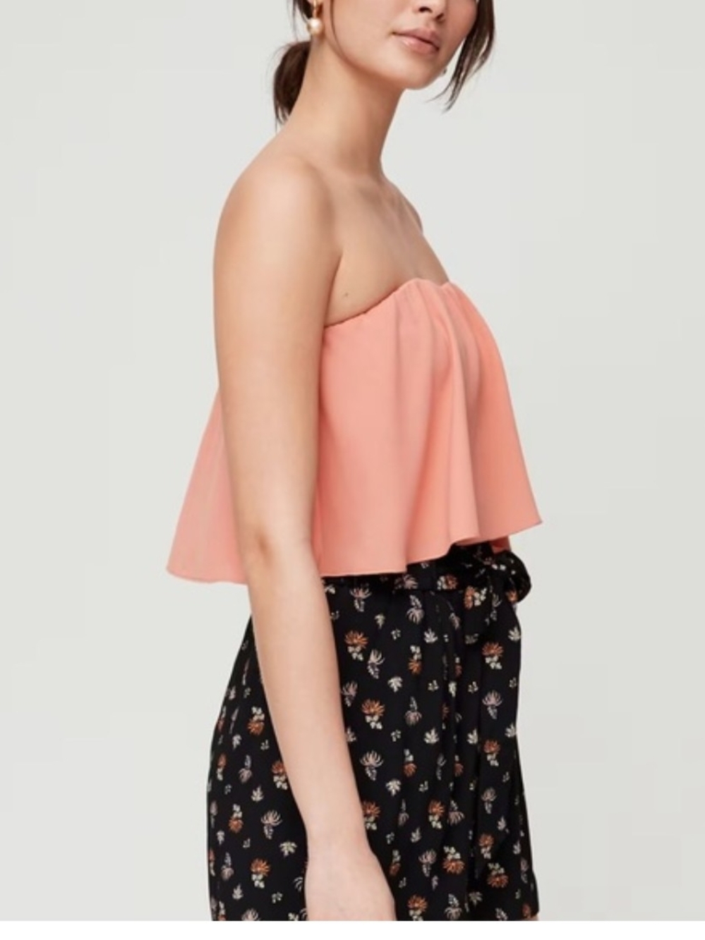 Aritzia Wilfred Bonaventure Strapless Ruffle Tube Top